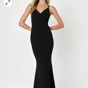 Moments Of Bliss Black Backless Mermaid Maxi Dress